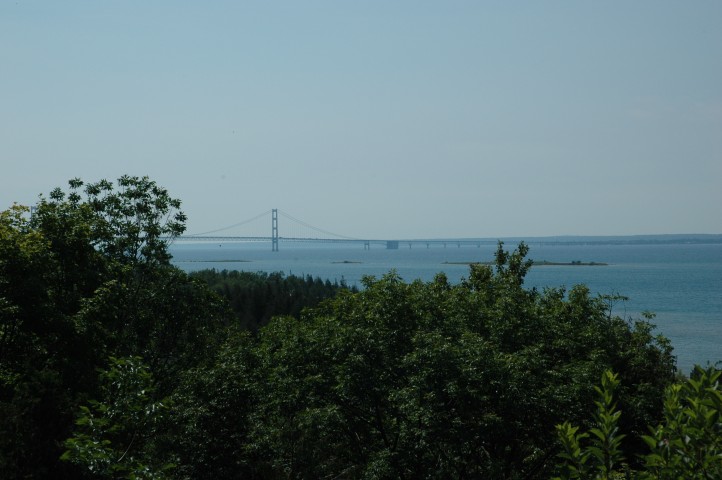Lake Michigan and Mackinaw Bridge