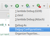 Create a debug launch configuration