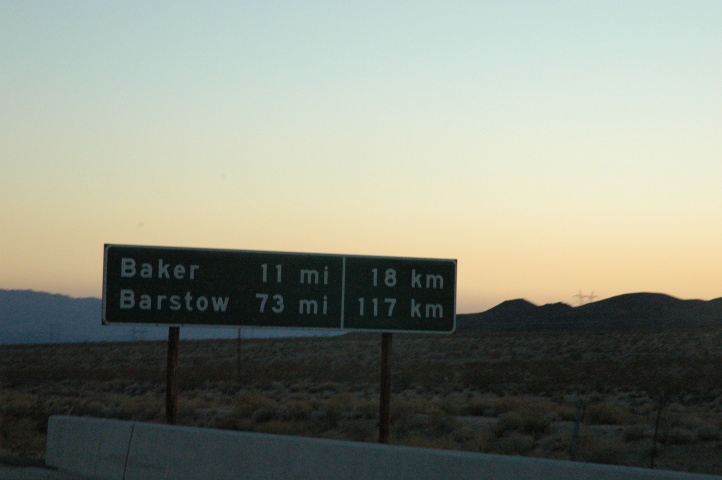 We were somewhere around Barstow on the edge of the desert when the drugs began to take hold...