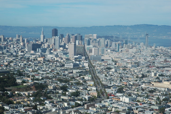 San Francisco seen from the Twin Peaks