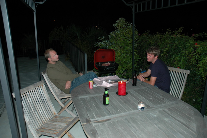 A little barbecue at Öllis place the night before I went back to Munich